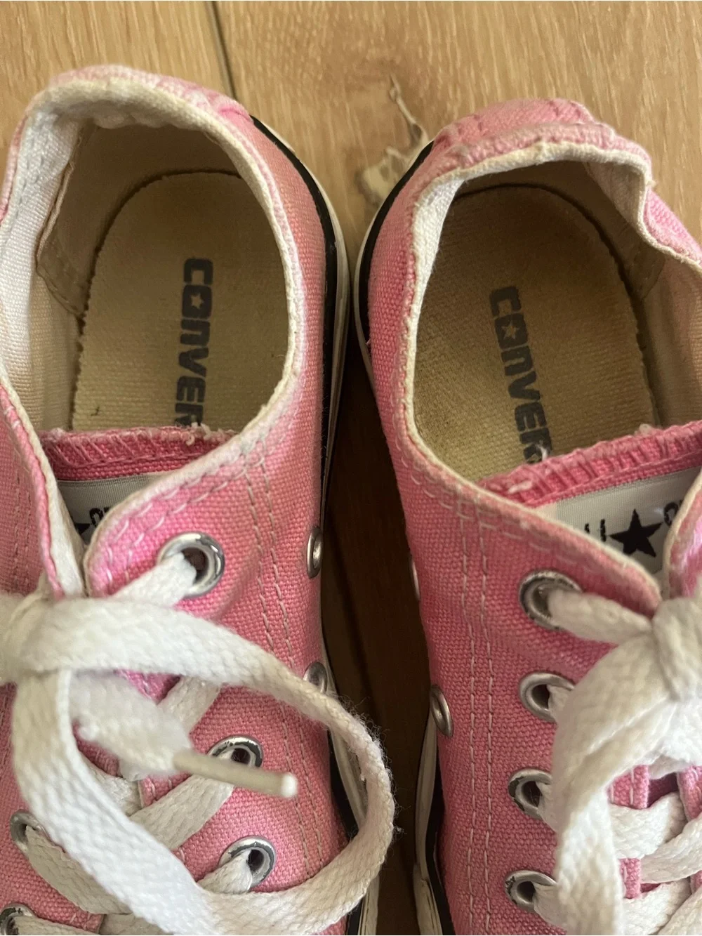 Converse Kids Pink Canvas Low-Top Sneakers